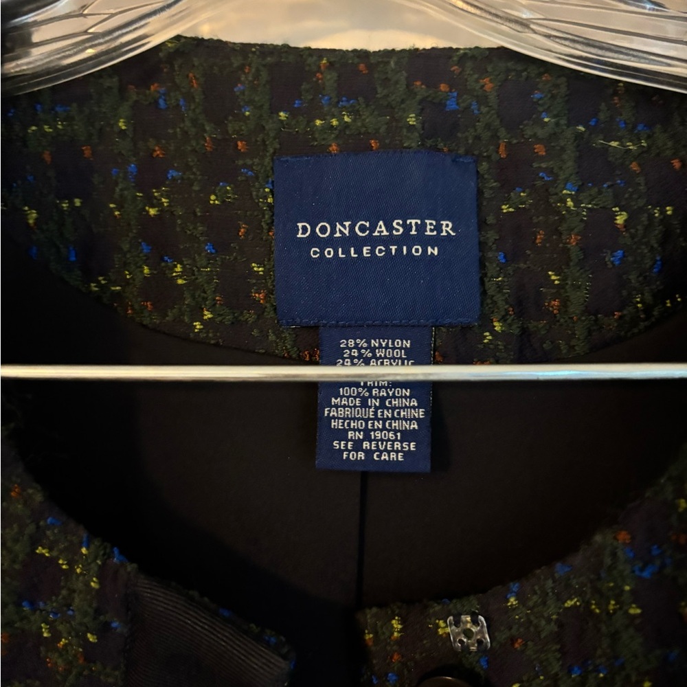 Doncaster Black and Green Blazer Tailored Suit Jacket and skirt - Picture 5 of 15